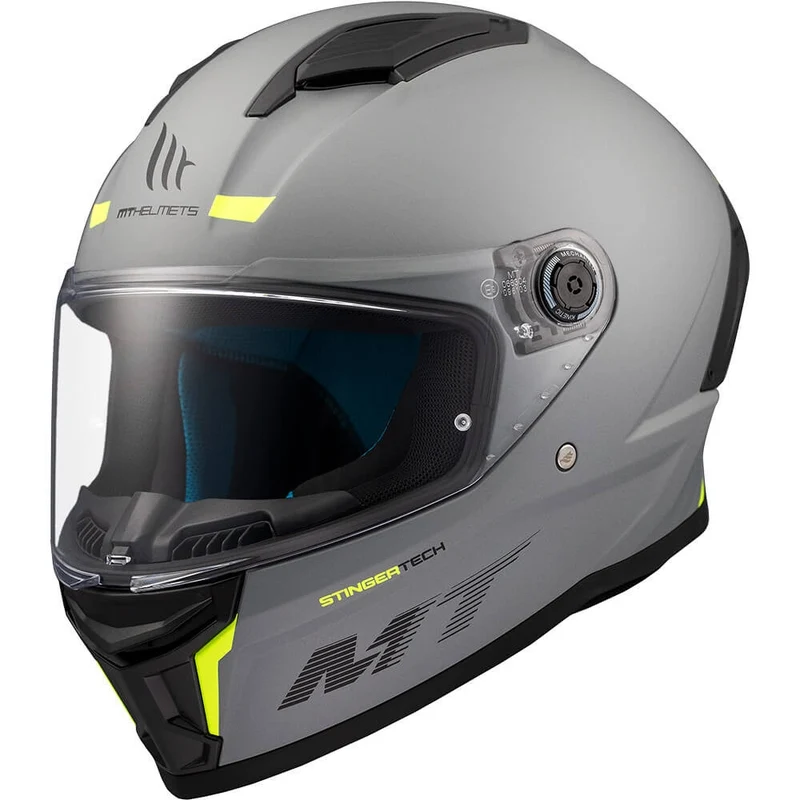 MT STINGER 2 SOLID INTEGRALES CASCO DE MOTO A12 GRIS MATT