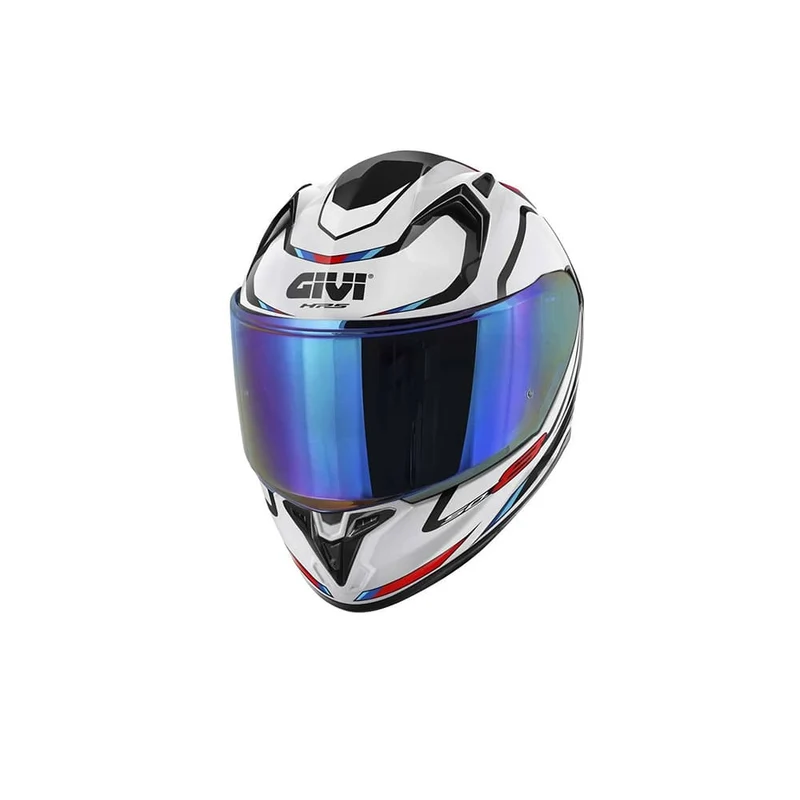 GIVI 50.8 MACH1 Moto Integral Deportivo Casco Blanco Negro Rojo