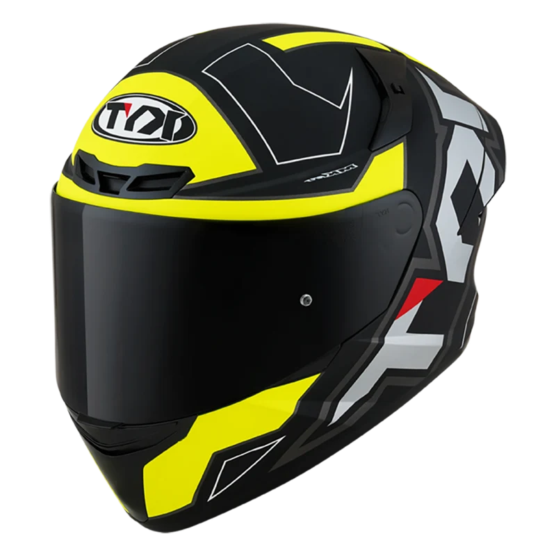 KYT- CASCOS TT-COURSE ELECTRON MATT BLACK/YELLOW