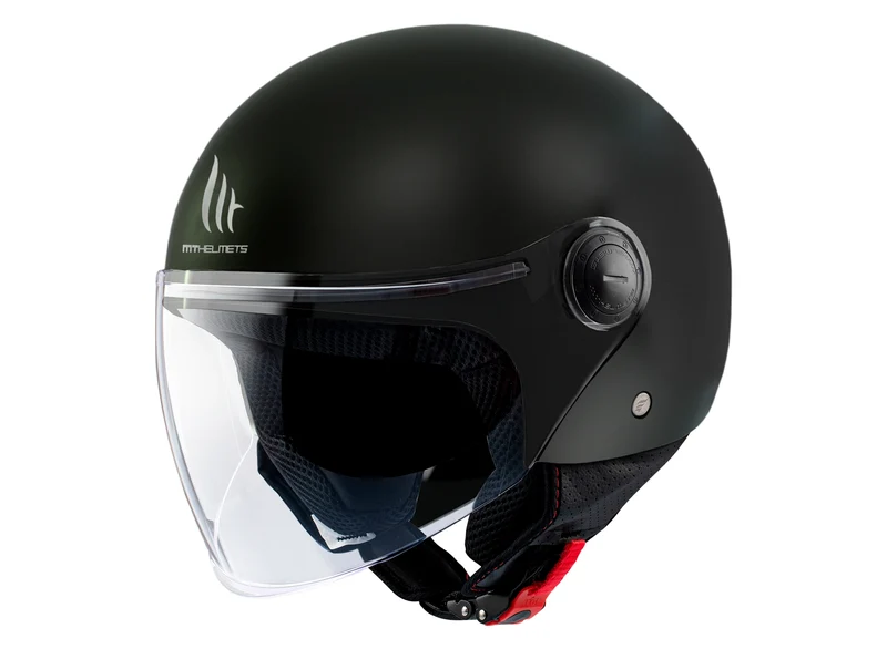 MT STREET S SOLID MODULAR CASCO DE MOTO A1 NEGRO BRILLO
