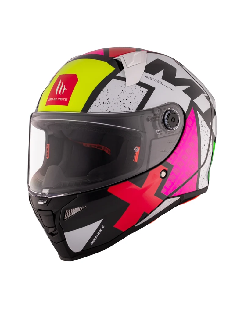 MT REVENGE 2 S LIGHT CASCO DE MOTO C0 PERLA BRILLO