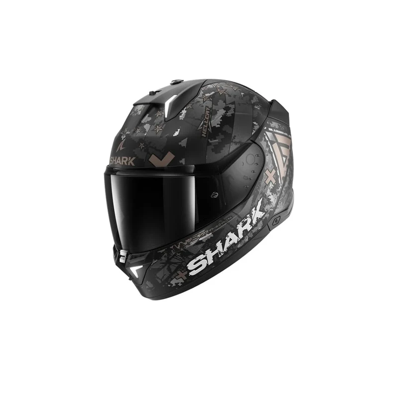 SHARK SKWAL i3 HELLCAT INTEGRAL CASCO Negro Mate Cromo Antracita