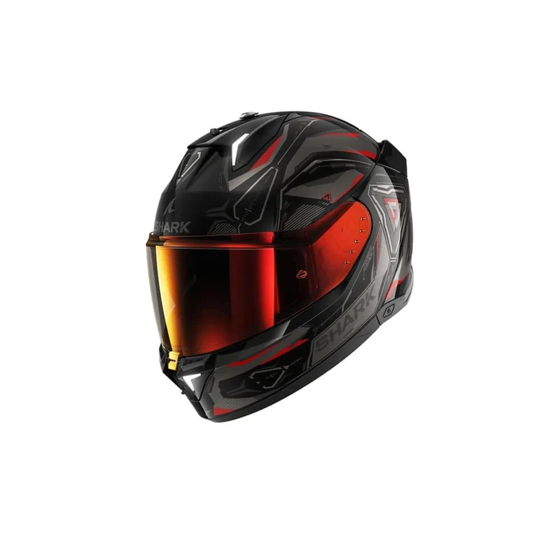 SHARK i3 LINIK Integral Casco Negro Antracita Rojo