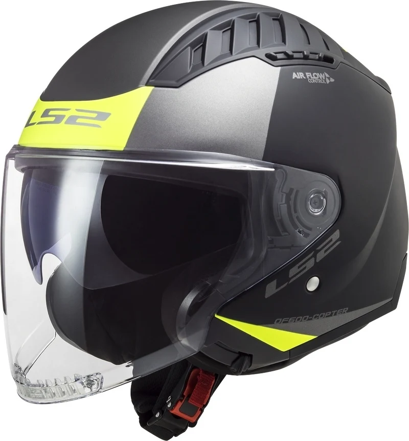 LS2 OF600 COPTER URBANE MATT BLACK H-V YELLOW