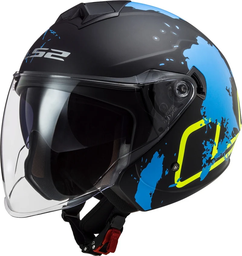 LS2 OF573 TWISTER II XOVER MATT BLACK BLUE