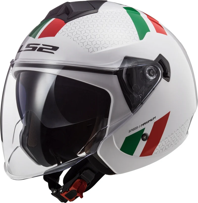 LS2 OF573 TWISTER II COMBO WHITE GREEN RED