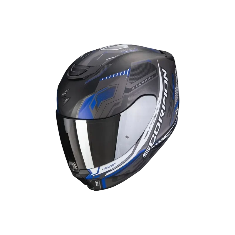 SCORPION - EXO 391 HAUT Negro mate-Plata-Azul