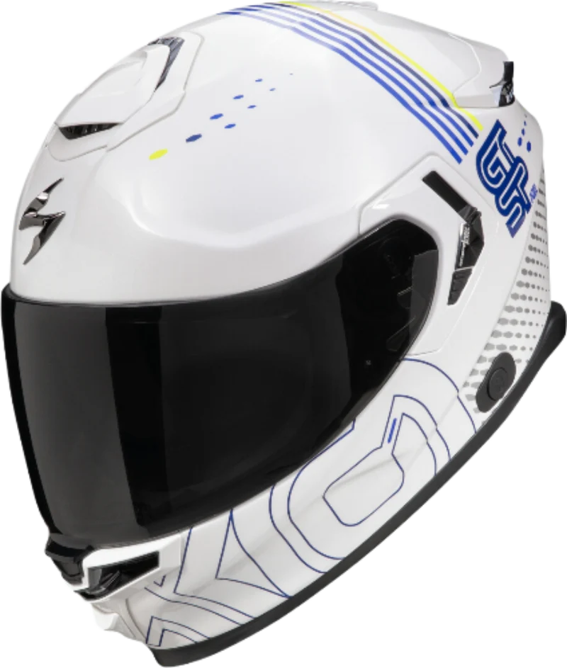 SCORPION - EXO-GT SP AIR TECHLANE Blanco-Azul-Amarillo neon