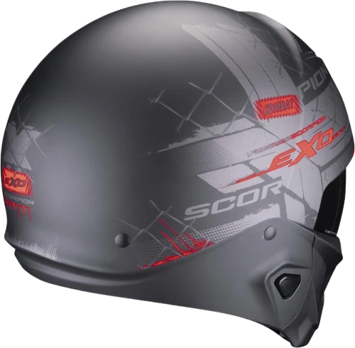 SCORPION - EXO-COMBAT II XENON Negro mate-Rojo