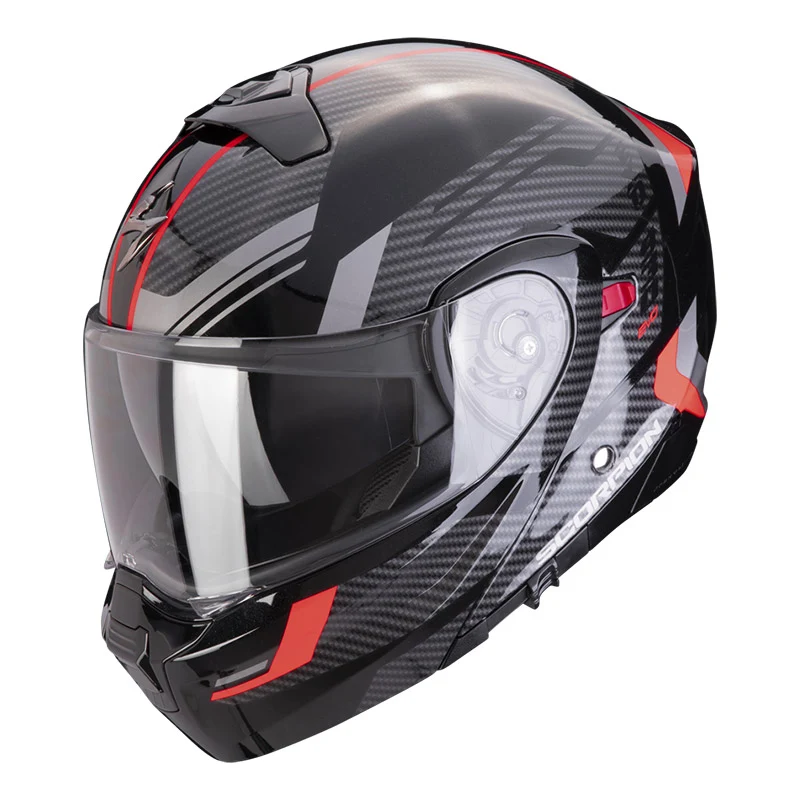 SCORPION - EXO 930 EVO SIKON Negro-Plata-Rojo