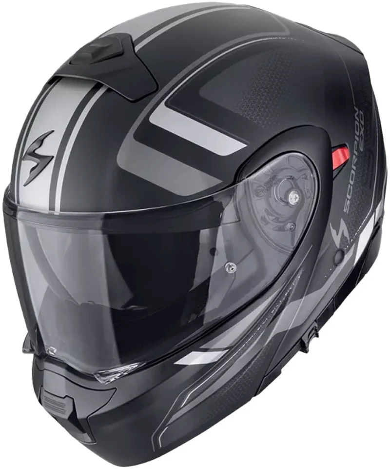 SCORPION - EXO 930 EVO SIKON Negro mate-Plata-Blanco