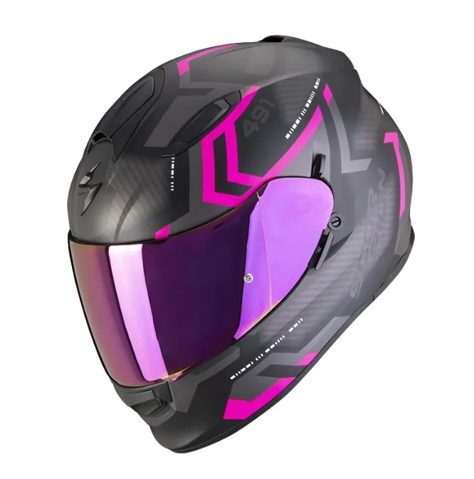 SCORPION - EXO 491 SPIN Mate negro-rosa