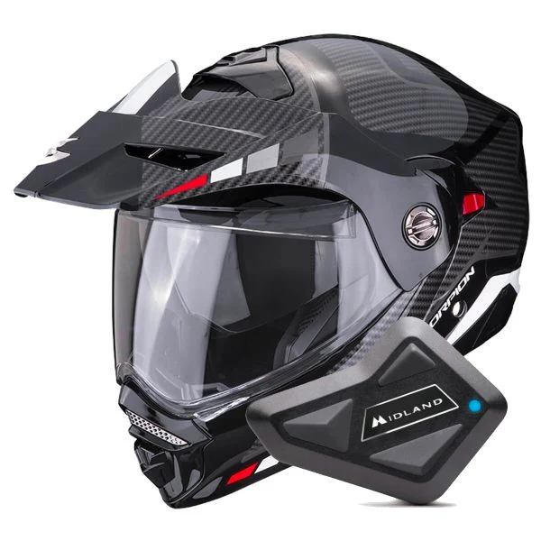 SCORPION - ADX-2 CAMINO Negro-Plata-Rojo