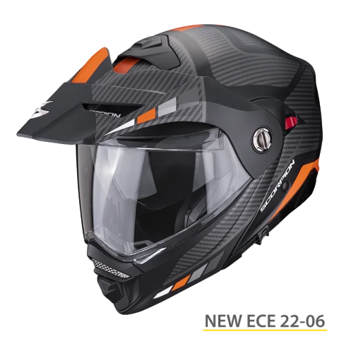 SCORPION - ADX-2 CAMINO CASCO DE MOTO Mate negro-plata-naranja