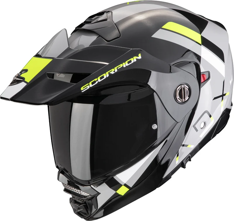 SCORPION ADX 2 GALANE Aventura Moto Casco Gris Negro Amarillo