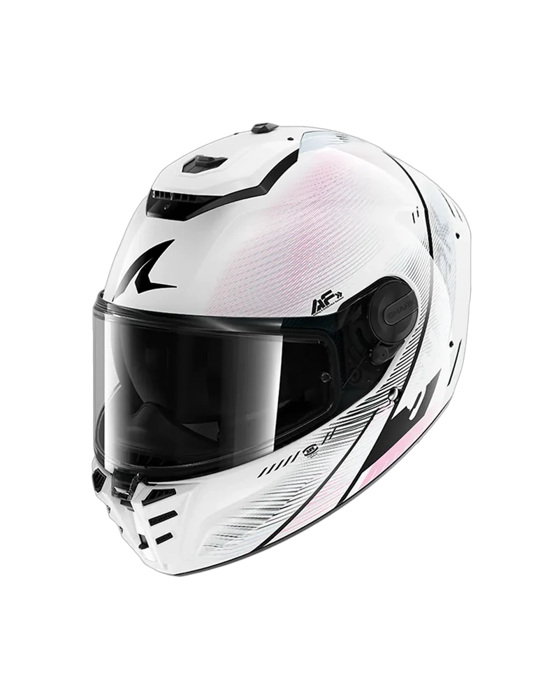 SHARK SPARTAN RS SPEED-TECH Blanco Violeta NEGRO Casco De Moto