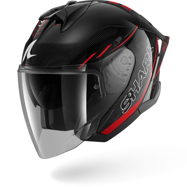 SHARK SKWAL JET CUP SPEED-TECH NEGRO Rojo Anthra Casco De Moto