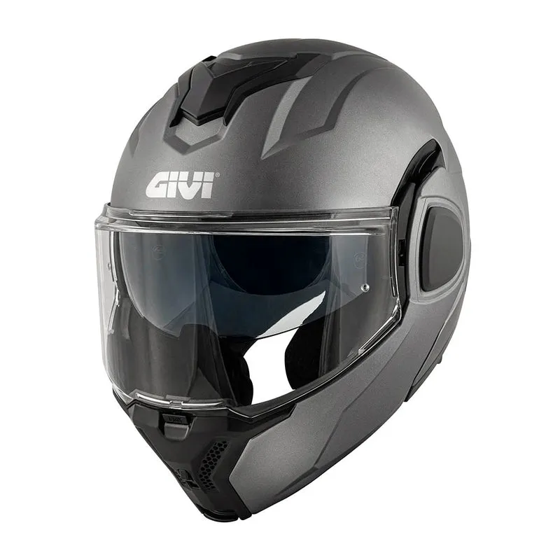 GIVI CASCO FLIPBACK FIBER X36SOLID TITANIO MATE T54