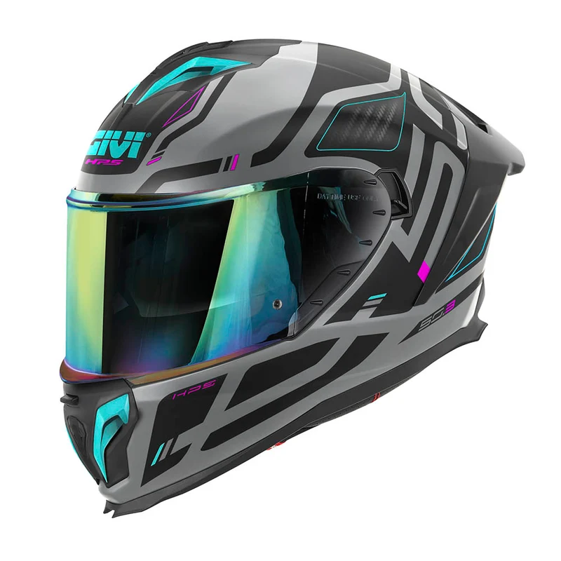 GIVI CASCO FULL ABS 503 QUASAR GRIS MATE NEGRO TURQUESA