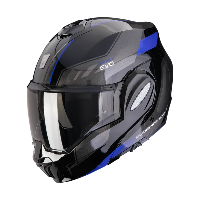 SCORPION EXO-TECH EVO SOCIUS CASCO DE MOTO Negro-Azul