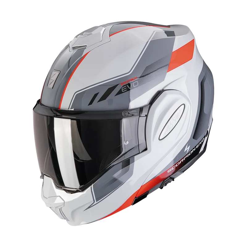 SCORPION EXO-TECH EVO SOCIUS CASCO DE MOTO Gris-Rojo