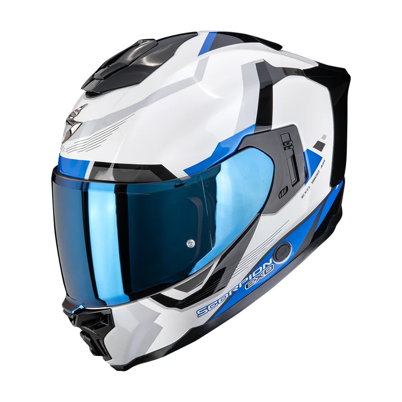 SCORPION EXO-1500 AIR ARENA CASCO DE MOTO Blanco-Azul