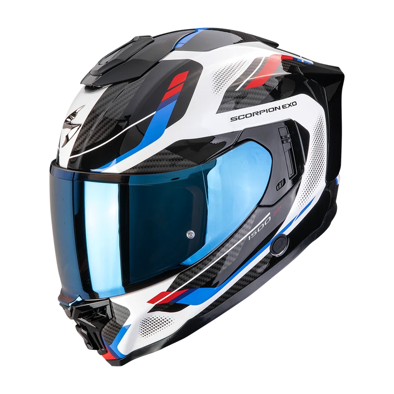 SCORPION EXO-1500 AIR SLEEK CASCO DE MOTO Blanco-Rojo-Azul