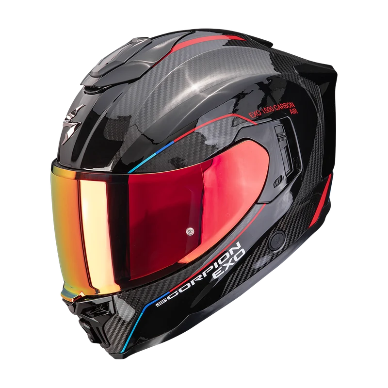 SCORPION EXO-1500 CARBON AIR MUNDI CASCO DE MOTO Negro-Rojo