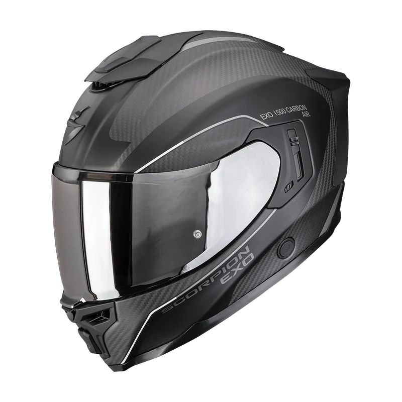 SCORPION EXO-1500 CARBON AIR MUNDI CASCO DE MOTO Negro Mate-Plata