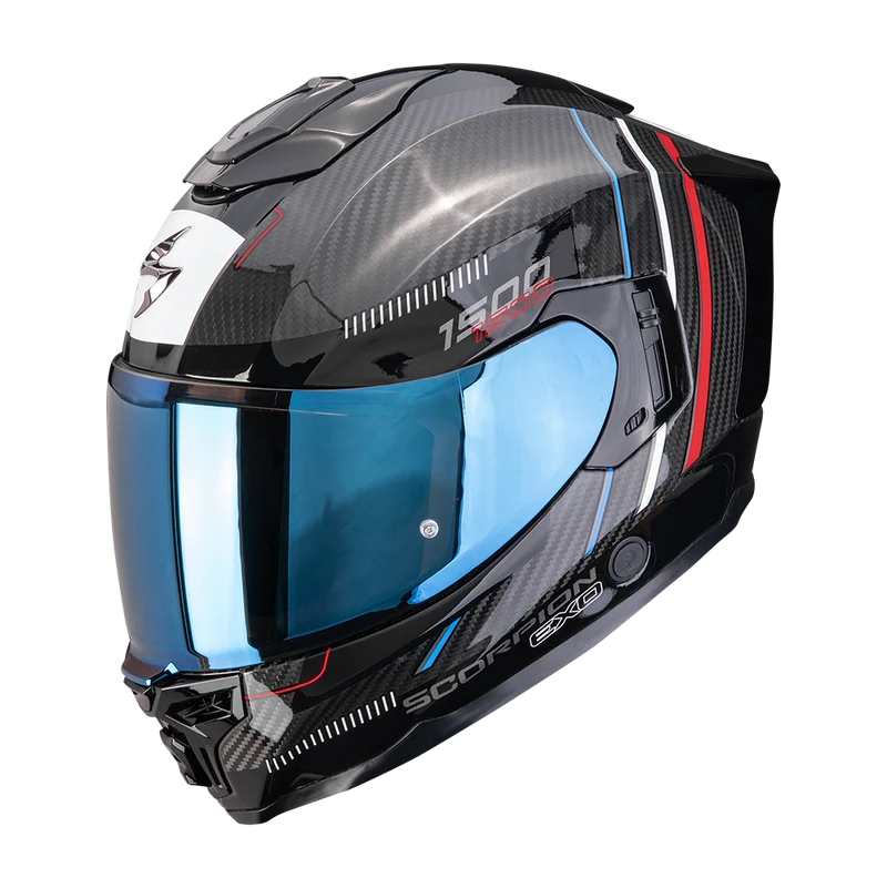 SCORPION EXO-1500 CARBON AIR ZITY CASCO DE MOTO Negro-Rojo-Azul
