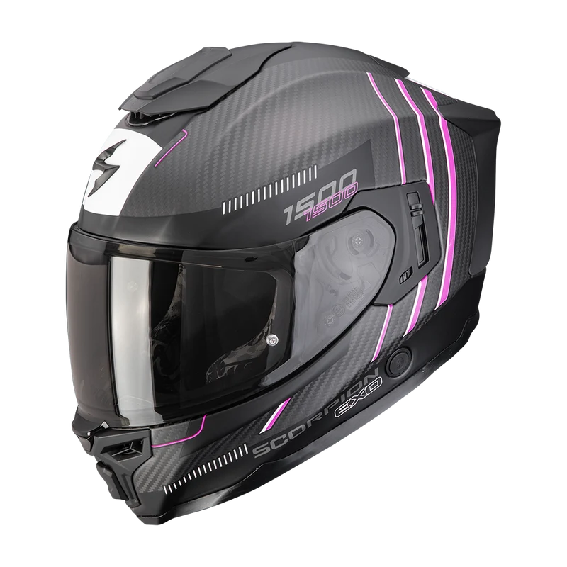SCORPION EXO-1500 CARBON AIR ZITY CASCO DE MOTO Negro mate-Rosa