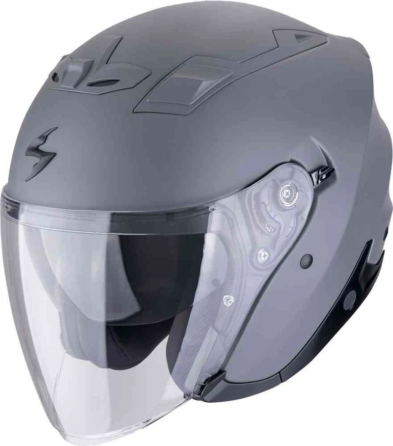 SCORPION EXO-Z1 SOLID Moto Cara Abierta Jet Casco Cemento Gris Mate