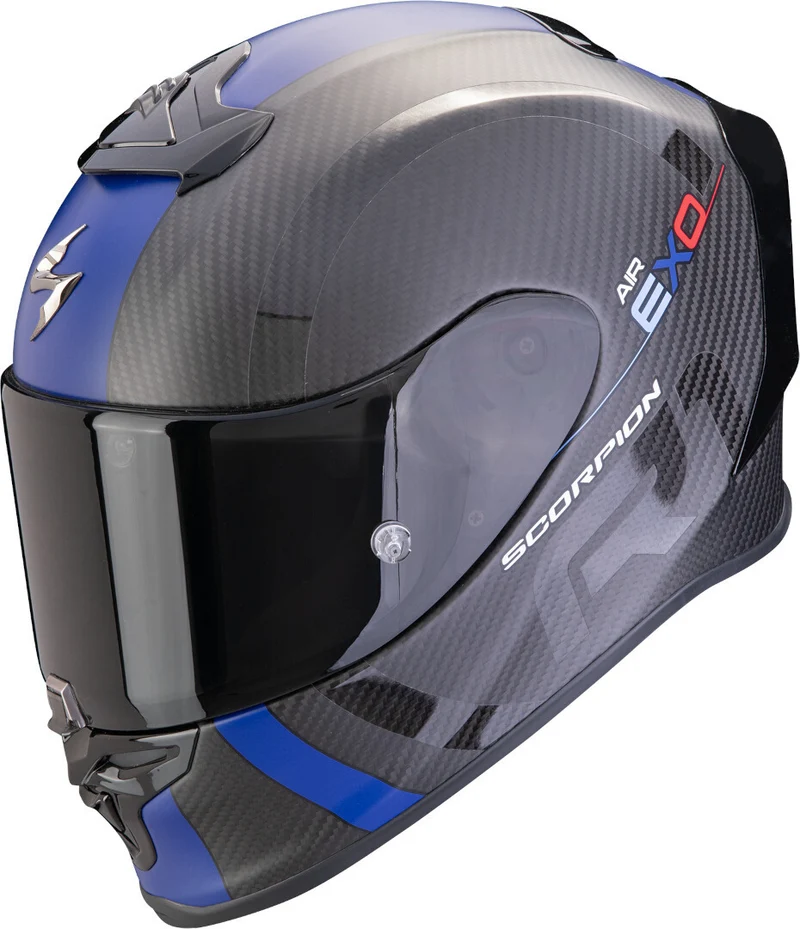 SCORPION - EXO R1 EVO CARBON AIR MG Negro mate-Azul