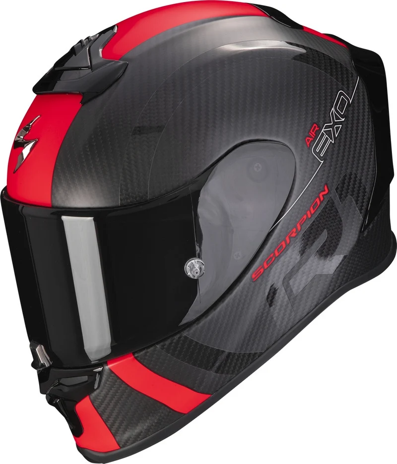 SCORPION - EXO R1 EVO CARBON AIR MG Negro mate-Rojo
