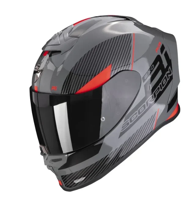 SCORPION - EXO R1 EVO AIR FINAL Gris-Negro-Rojo
