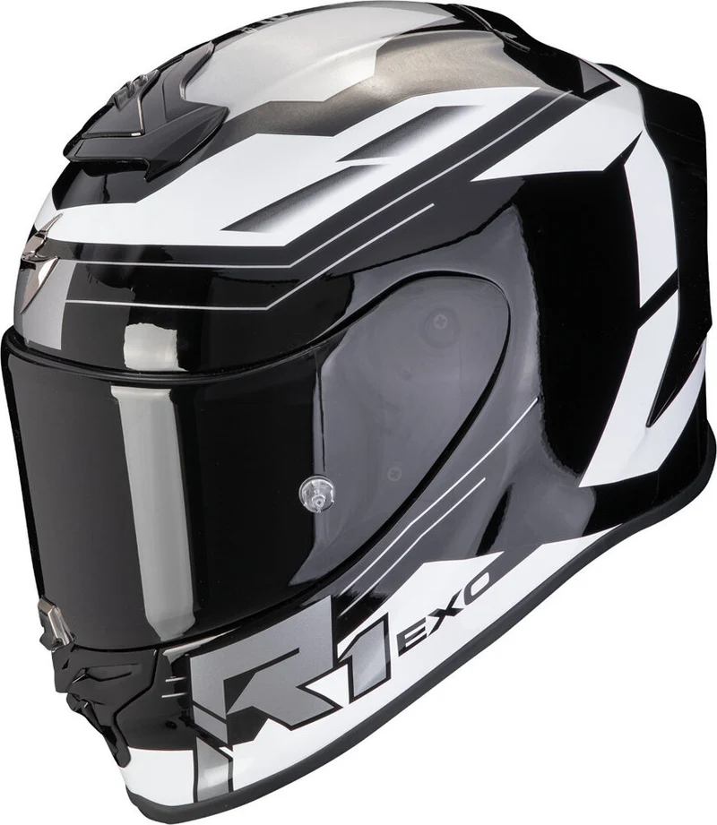 SCORPION - EXO R1 EVO AIR BLAZE Negro-Blanco