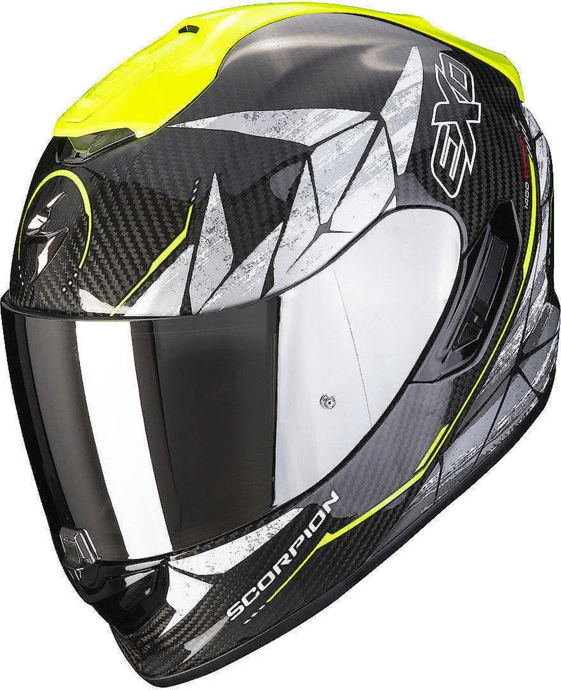 SCORPION - EXO 1400 EVO CARBON AIR ARANEA Negro-Neon amarillo