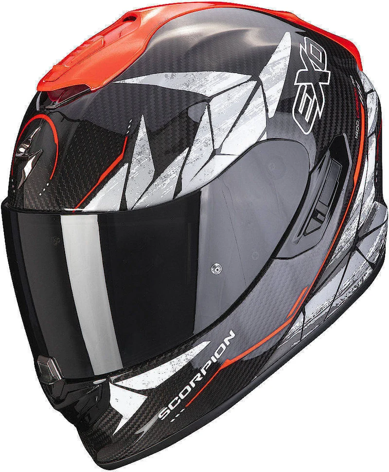 SCORPION - EXO 1400 EVO CARBON AIR ARANEA Negro-Neon Rojo