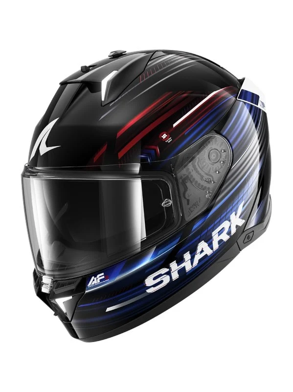 SHARK SKWAL i3 Casco Integral LIGHT-BLUR Negro Rojo Azul