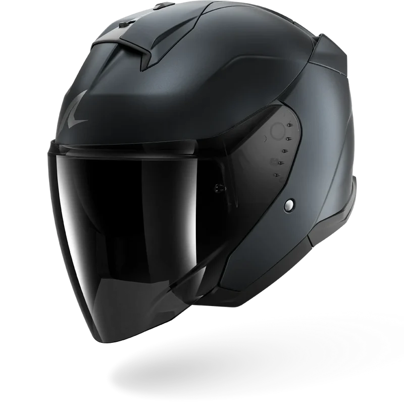 SHARK SKWAL JET Dark Shadow Casco Estera de acero azul mate