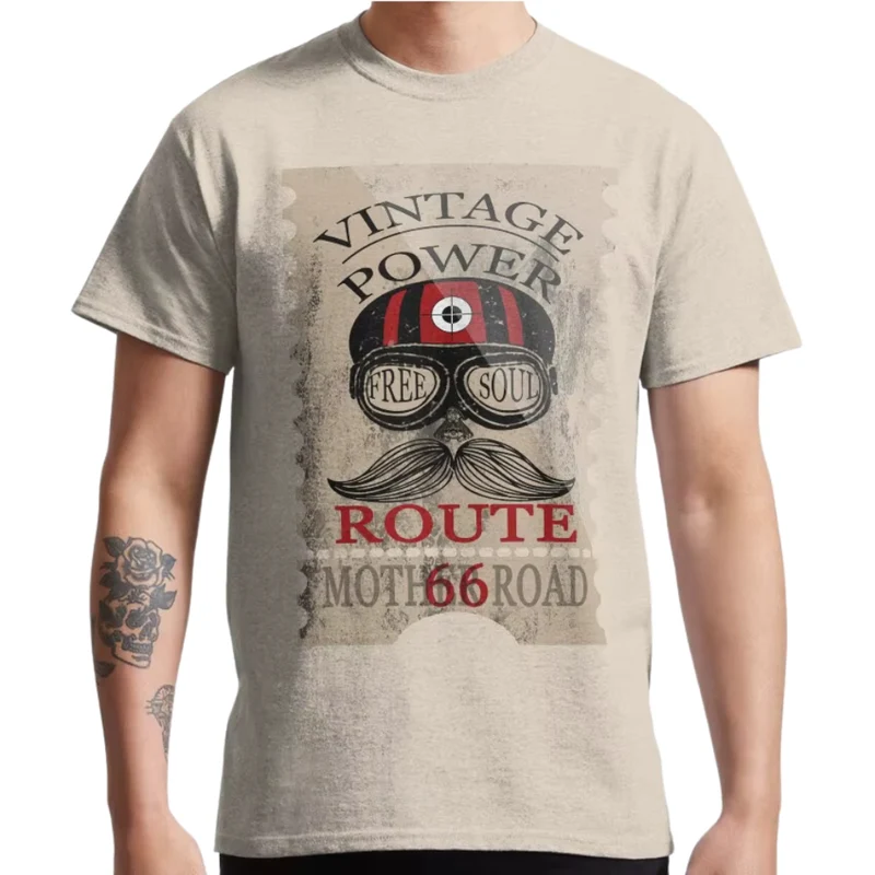 T-shirt moto - Route 66 Vintage Power