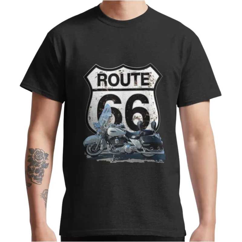 T-shirt moto - Route 66 Harley