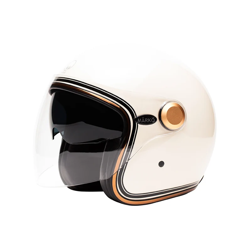 Casque jet moto - Boreal beige