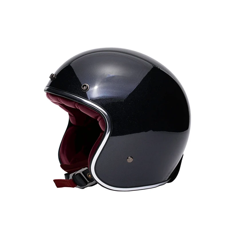 Casque jet moto - The Classic noir brillant