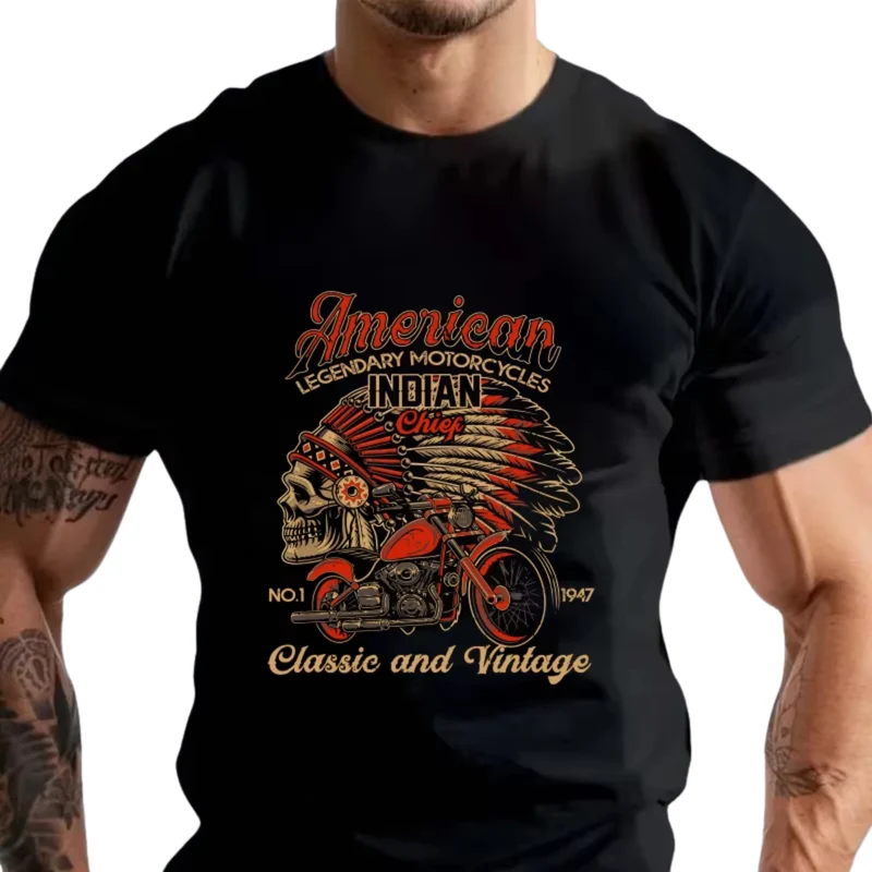 T-shirt moto - American Indian