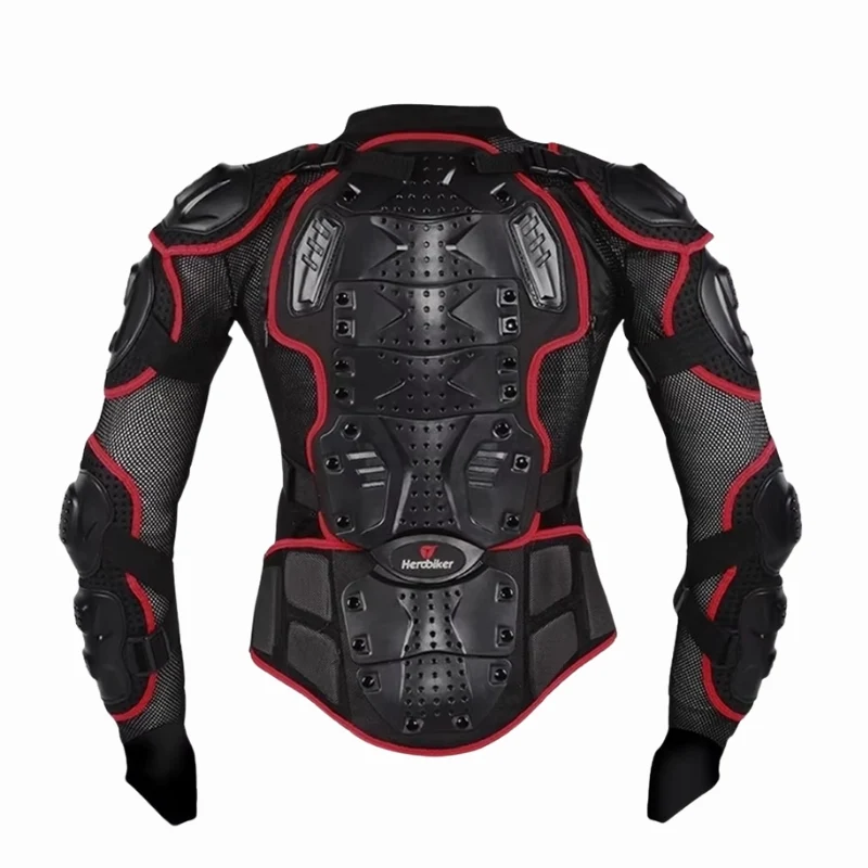 Gilet Pare pierre moto noir et rouge