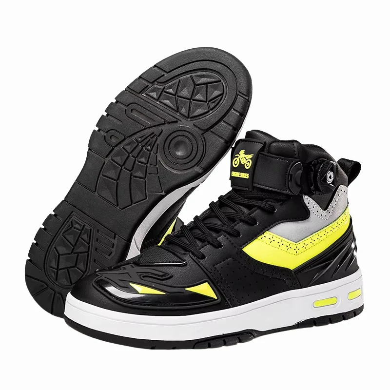 Basket moto - Noir et jaune