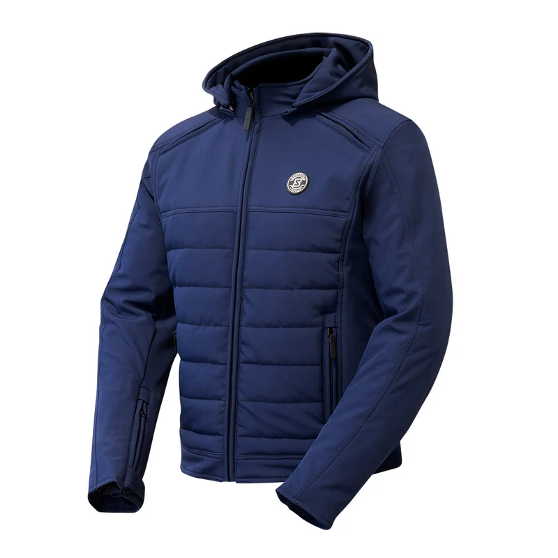 Blouson de moto homme - Softshell bleu