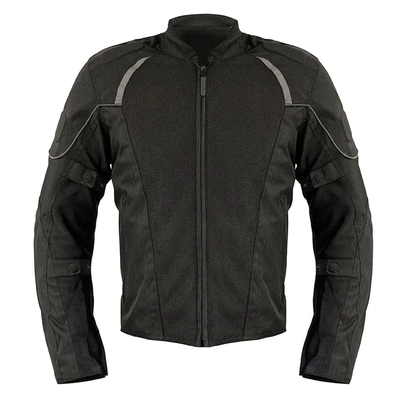 Blouson moto homme été - S-Line noir