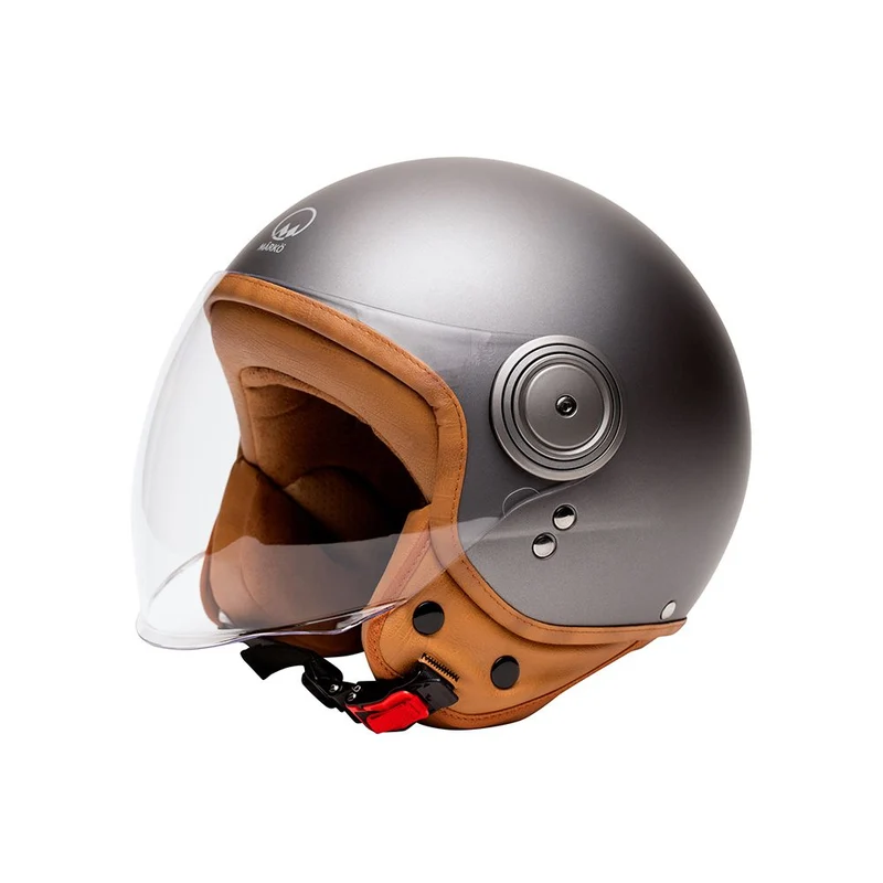 Casque jet moto - Elements Titane Mat